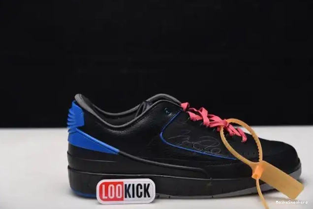 MaikeSneakers Off-White DJ4375-004 Blue Retro 2 Low Black SP Jordan 0326